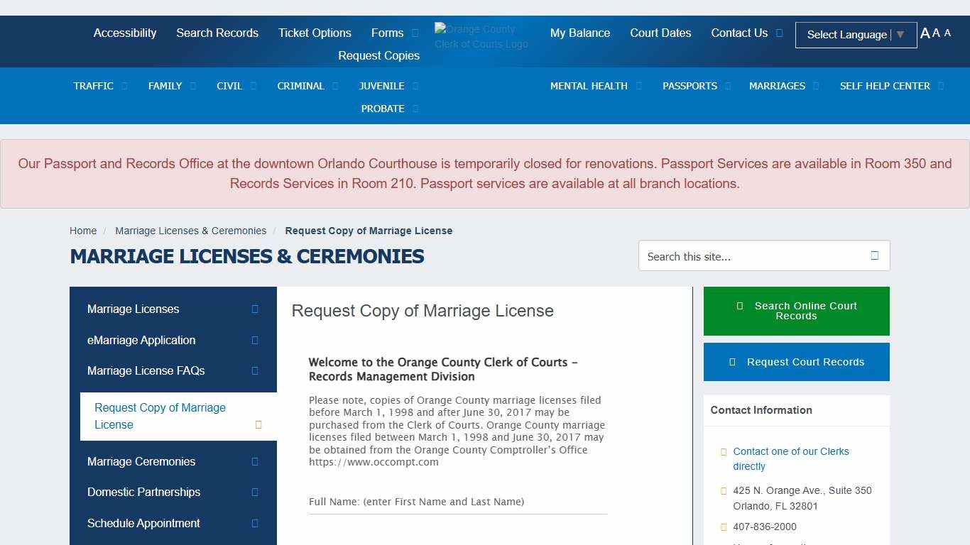 My Orange Clerk Home